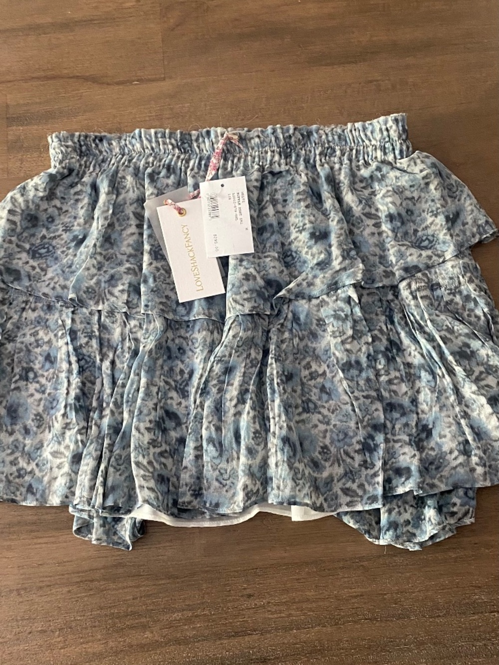LoveShackFancy Floral Print Mini Skirt